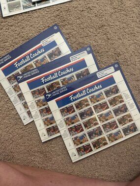 3 sealed packs of 20 “football coaches” 1996 stamps